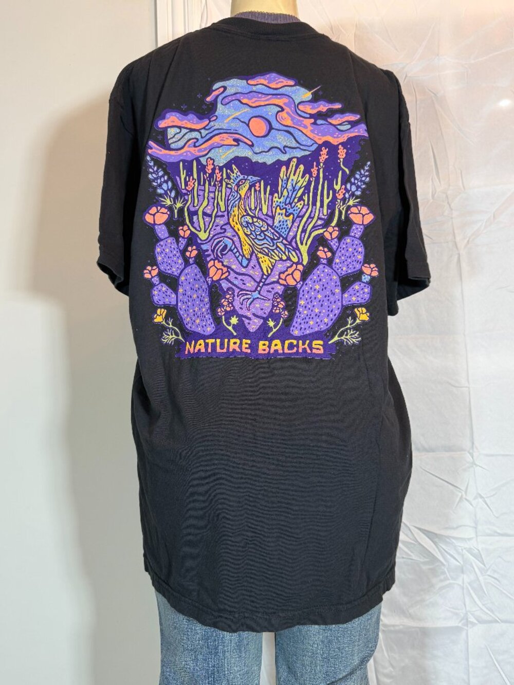 Naturebacks Neon Desert Black Short Sleeve Tshirt Unisex XL
